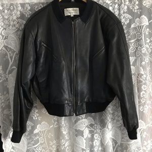Brandon Thomas genuine leather bomber lg jacket